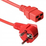 Cablu de alimentare UPS 230V, 16A, 1.20M, Schuko la IEC C19, Rosu